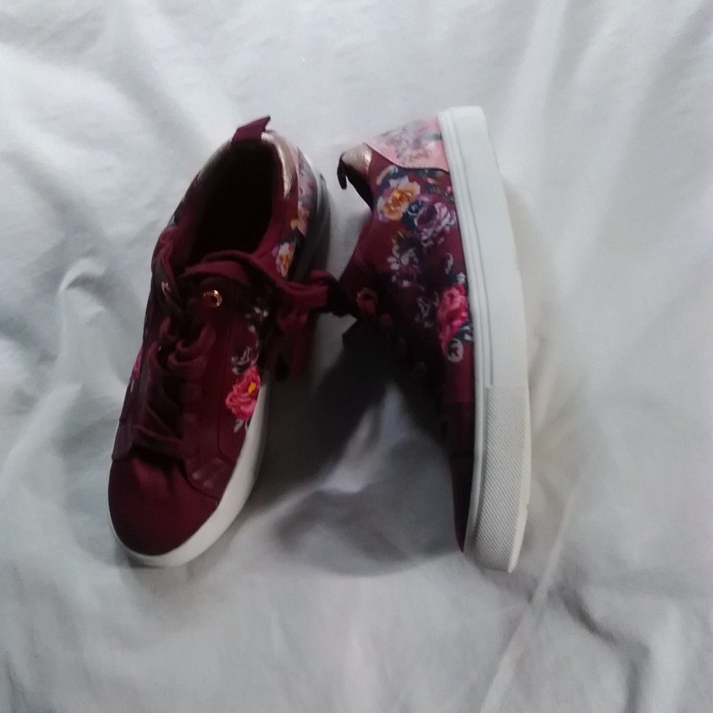 maroon Floral Run Around Town Sneaker - Picture 2 of 6